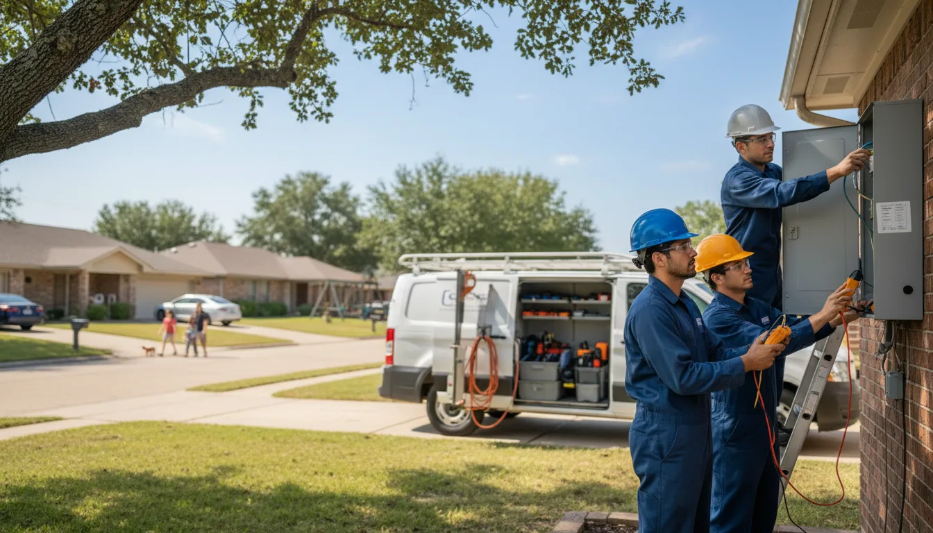 Certified electrician providing emergency electrical services in Tatum, TX